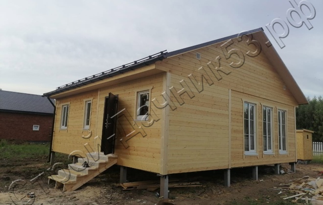 3 Каркасно-щитовой дом  Д-23, 9х9м, 81 М², Тульская область, Заокский район, село Яковлево. (10)